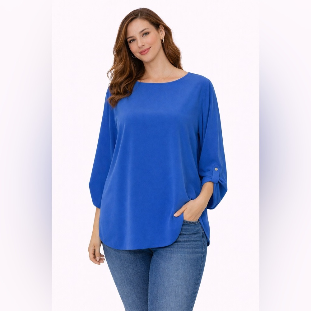 Chico's- Cobalt Blue Boatneck Tunic Size XS